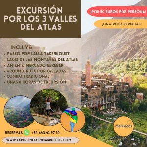 Excursión por los 3 valles del atlas